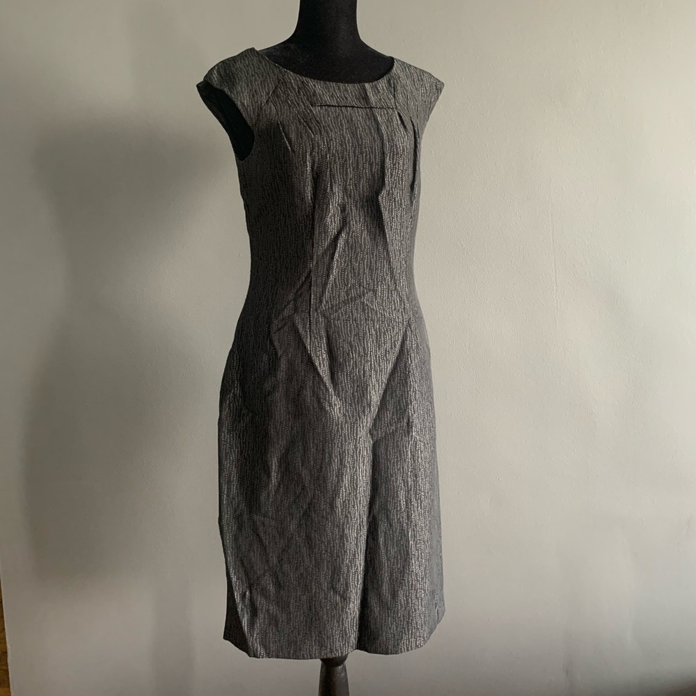 Calvin Klein Sheath Dress, Black/Silver, Size 4